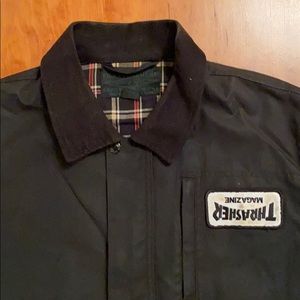 Waxed cotton w moleskin collar 🖤